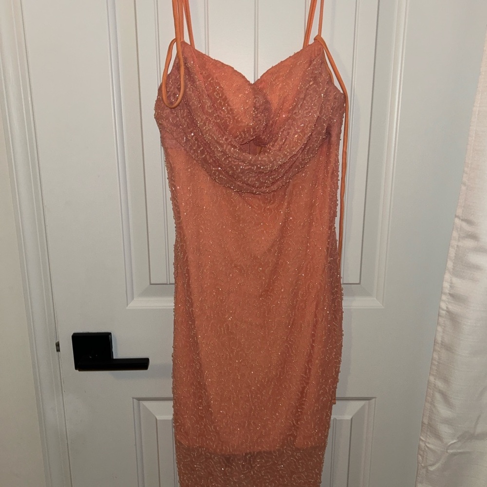 Elegant Orange Dress - Picture 2 of 4